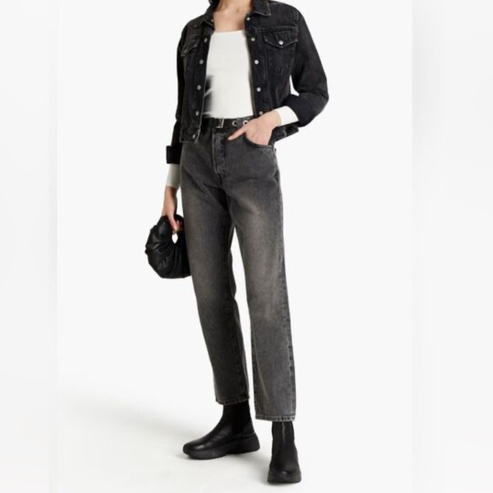 Frame Denim Charcoal Le Slouch Jeans - Picture 2 of 15